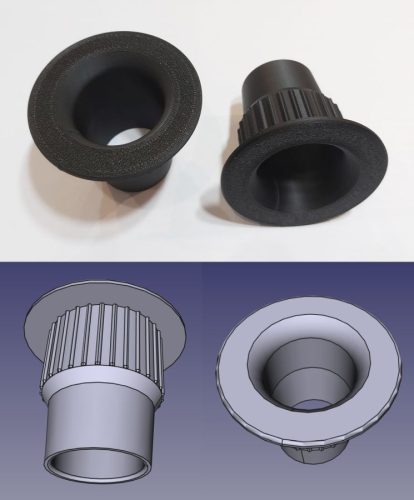Reflexcső 40x50mm fekete furat nélküli KAPHATÓ !!!!!!!