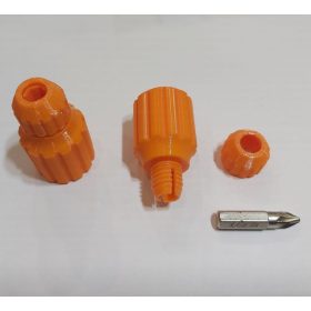   Marokcsavarhúzó mini, 6mm-es normál bitfejekhez, gyors szorítós bitfej befogóval. NARANCSSÁRGA KAPHATÓ !!!!!!!