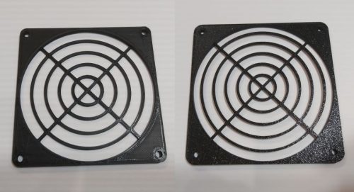 Ventillátor rács műanyag 92x92x3,5mm fekete KAPHATÓ !!!!!