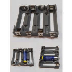   Erősített elemtartó 4db AA méretű 1,5V-os elemekhez, 1,2V-os akkumulátorokhoz KAPHATÓ !!!!!!! 