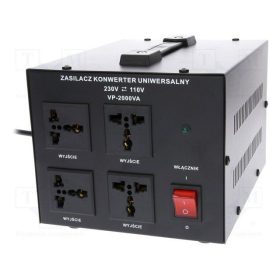   Asztali feszültség konverter 2000W 230/110V (AUTOTRANSFORMÁTOR fém házban) (VOLT VP-2000VA) KÜLSŐ RAKTÁRON !!!! 3-4 munkanap (előre utalással)