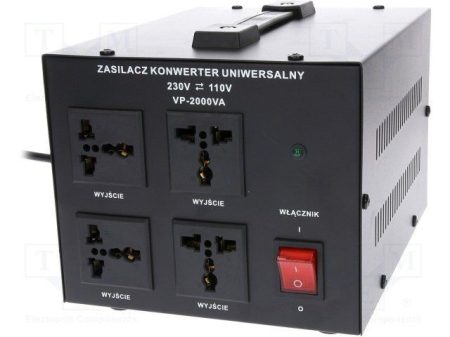 Asztali feszültség konverter 2000W 230/110V (AUTOTRANSFORMÁTOR fém házban (VOLT VP-2000VA) KÜLSŐ RAKTÁRON !!!! 3-4 munkanap (előre utalással)