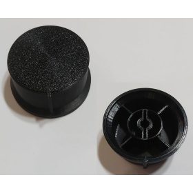   Forgatógomb 50,5x27.4mm, 6mm recézett tengelyre, fekete KAPHATÓ !!!!!!!