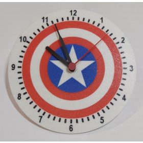  Egyedi falióra Amerika kapitány pajzs 175mm, óraszerkezettel. KAPHATÓ !!!