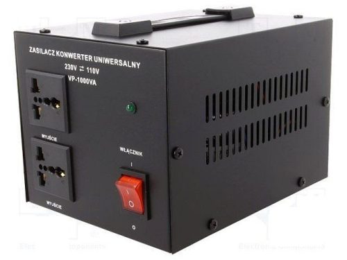 Asztali feszültség konverter 1000W 230/110V (AUTOTRANSFORMÁTOR fém házban (VOLT VP-1000VA) KÜLSŐ RAKTÁRON !!!!! 3-4 munkanap