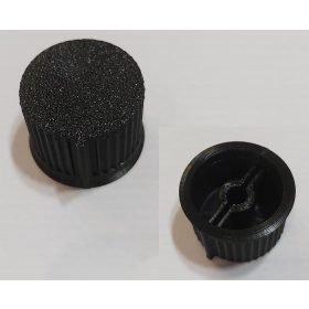   Forgatógomb bordázott 30x21mm, 6mm recézett tengelyre, fekete KAPHATÓ !!!!!!!