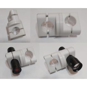   Biciklis LED-elem lampa tartó konzol, forgatható 360 fokban, 19-25mm között Fehér KAPHATÓ !!!!