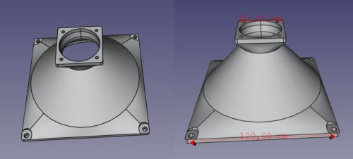 Ventilátor adapter 120mm-40mm oda vissza