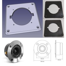   Hangszóró beépítő keret, ORION magas hangsugárzó helyére - MNC 33512 magas hangsugárzó, négyzet KAPHATÓ !!!!