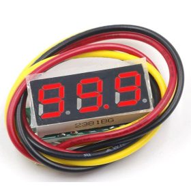   Piros Mini Panel Digitális feszültségmérő 4,5-30V (2 vezetékes, 3 digites) KAPHATÓ !!!!!!!