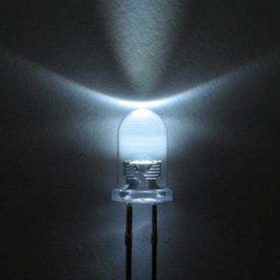   5mm fehér nagyfényű villogó LED 30fok 1000mcd KAPHATÓ !!!!!!