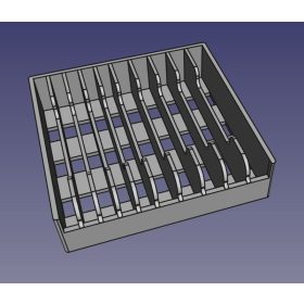   2,5" HDD tartó 10db HDD számára 5db vékonyabb illetve 5db vastagabb rekesz