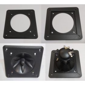   Hangszóró beépítő keret, négyzet alakú, csavarral rögzíthető a Piezo magas hangsugárzó, 76-115mm lyukba. KAPHATÓ !!!!!!