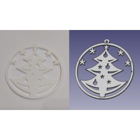   Karácsonyi akasztható dísz, fenyőfa kerek keretben KAPHATÓ !!!!!!