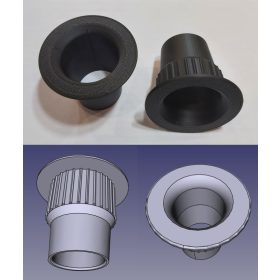 Reflexcső 50x60mm fekete furat nélküli KAPHATÓ !!!!!!!