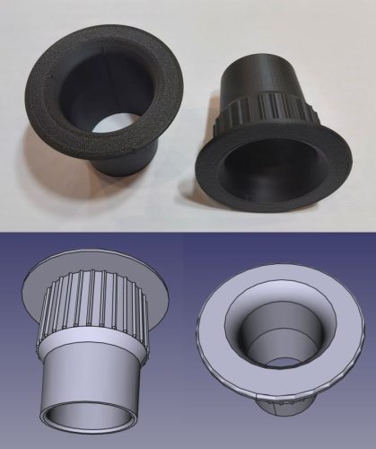 Reflexcső 50x60mm fekete furat nélküli KAPHATÓ !!!!!!!