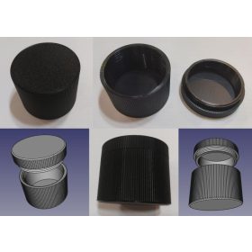   Hengeres műanyag doboz csavaros tetővel 68x54mm KAPHATÓ !!!!!!!!