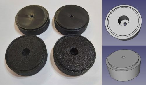 Készülékláb, műanyag 60x18mm 3mm furattal RENDELÉSRE !!!!! 1-2 munkanap