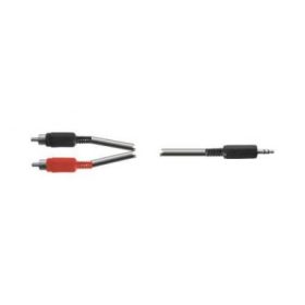   2 RCA dugó - 3,5stereo jack dugó 15m (CAGP22200BK150) KÜLSŐ RAKTÁRON !!!!!! 1-2 munkanap