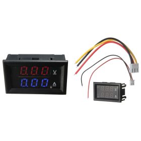   DC 0-100V 0-10A Dupla LED kijelző digitális voltmérő ampermérő modul KAPHATÓ !!!!!!