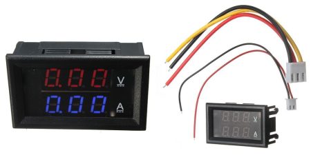 DC 0-100V 0-10A Dupla LED kijelző digitális voltmérő ampermérő modul AKCIÓS !!!! KAPHATÓ !!!!!!