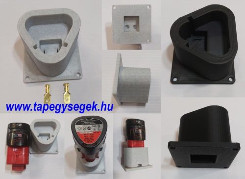 Akkumulátor aljzat Milwaukee M12V, 2db érintkező saruval KAPHATÓ !!!!!!!