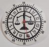 Egyedi falióra Horoszkóp MÉRLEG 175mm, óraszerkezettel. (fekete-fehér) KAPHATÓ !!!