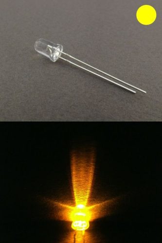 5mm SÁRGA LED víztiszta KAPHATÓ !!!!!