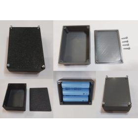 Műszerdoboz műanyag 81x60x30mm Fekete KAPHATÓ !!!!!!!