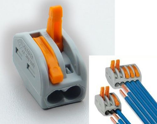 Oldható vezetékösszekötő 2-es, 4mm2-ig, 32A-ig (WAGO) RENDELÉS ALATT !!!