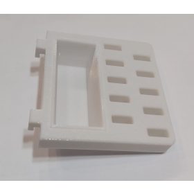   Fali tároló, modulosan építhető, fali panelhez USB tároló 10 eszközhöz, plusz szögletes tálka 79x75x14mm (Fanni fal 052) KAPHATÓ !!!!!!