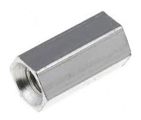 Távtartó F/F M4x10mm SW5, fém, sárgaréz/Ni (8366) KAPHATÓ !!!!!!
