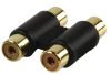   2RCA aljzat - 2RCA aljzat adapter aranyozott (AC-027GOLD) KAPHATÓ !!!!!!!