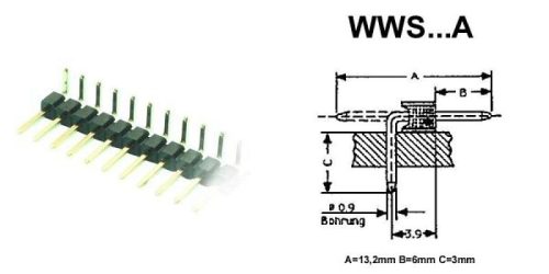 Tüskesor 90° aranyozott, tördelhető 20pin, 2,54mm KAPHATÓ !!!!!