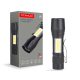 Mini POWER LED-es LÁMPA és COB led munkalámpa, állítható fókusszal 120 lumenes USB Li-Ion akkumulátor fekete alu ház KAPHATÓ !!!!!!!