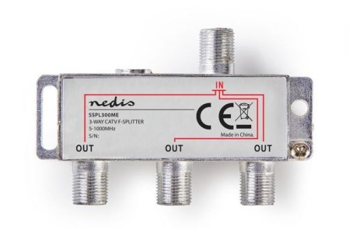 F-ELOSZTÓ 3-as  5 - 1000 MHz, ax. 6,8 dB Csillapítás (SSPL300ME) kábel TV, DVB-T elosztása RENDELÉS ALATT !!!!!!
